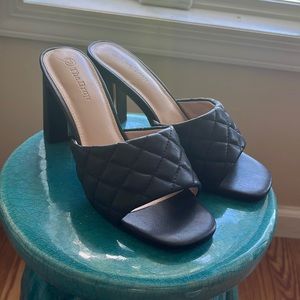 Black mule heels